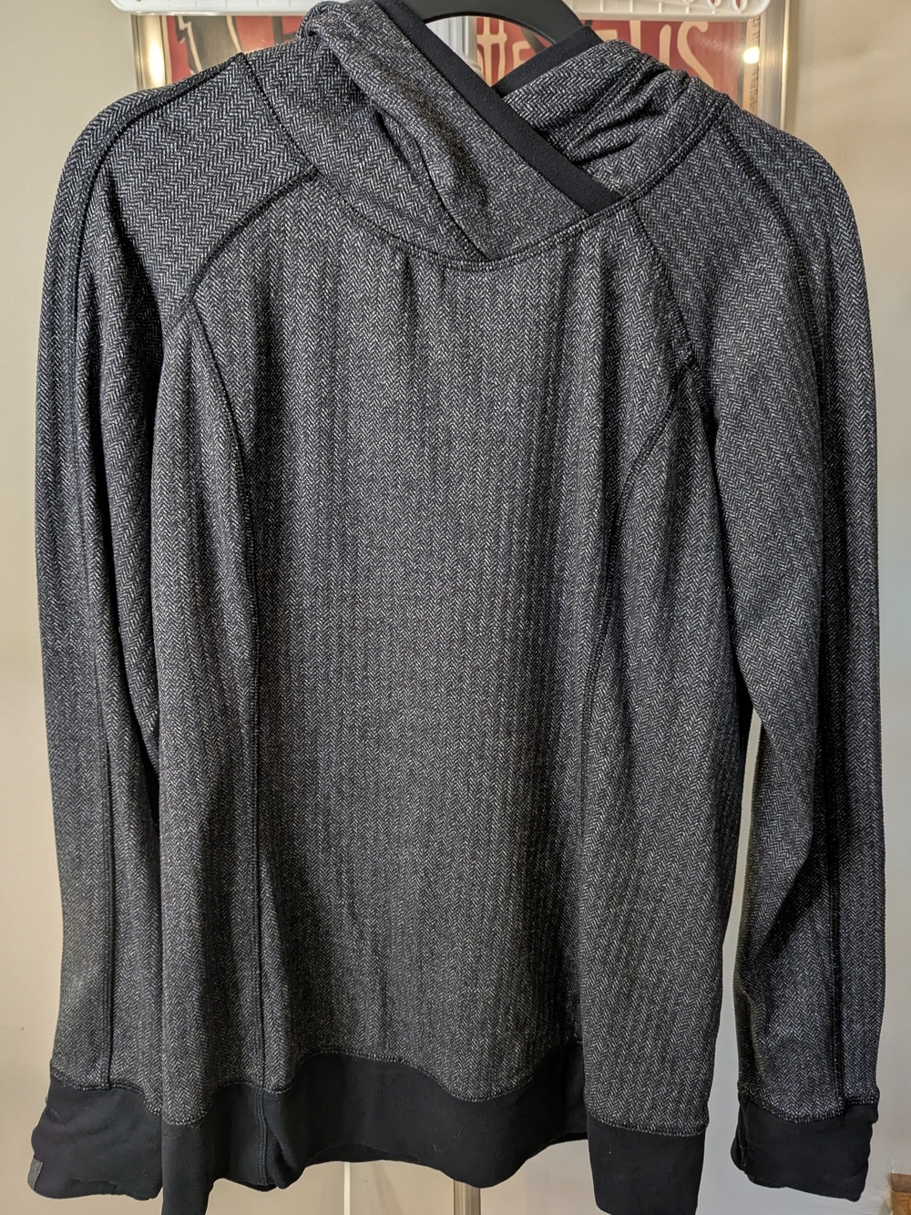 $40 Lululemon Women's 10 - Herringbone Think Fast Cowl Neck Running Hoodie EUC